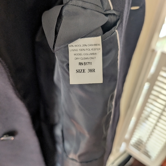 Lauren Ralph Lauren Men's Black Overcoat Coat Cashmere And Wool 100% 38R Mens - Picture 11 of 11